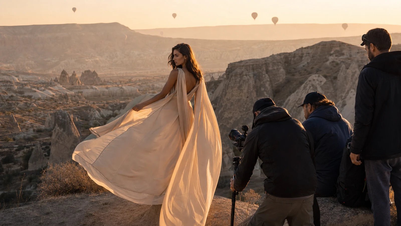 Sesión fotográfica profesional entre globos y paisajes de Capadocia